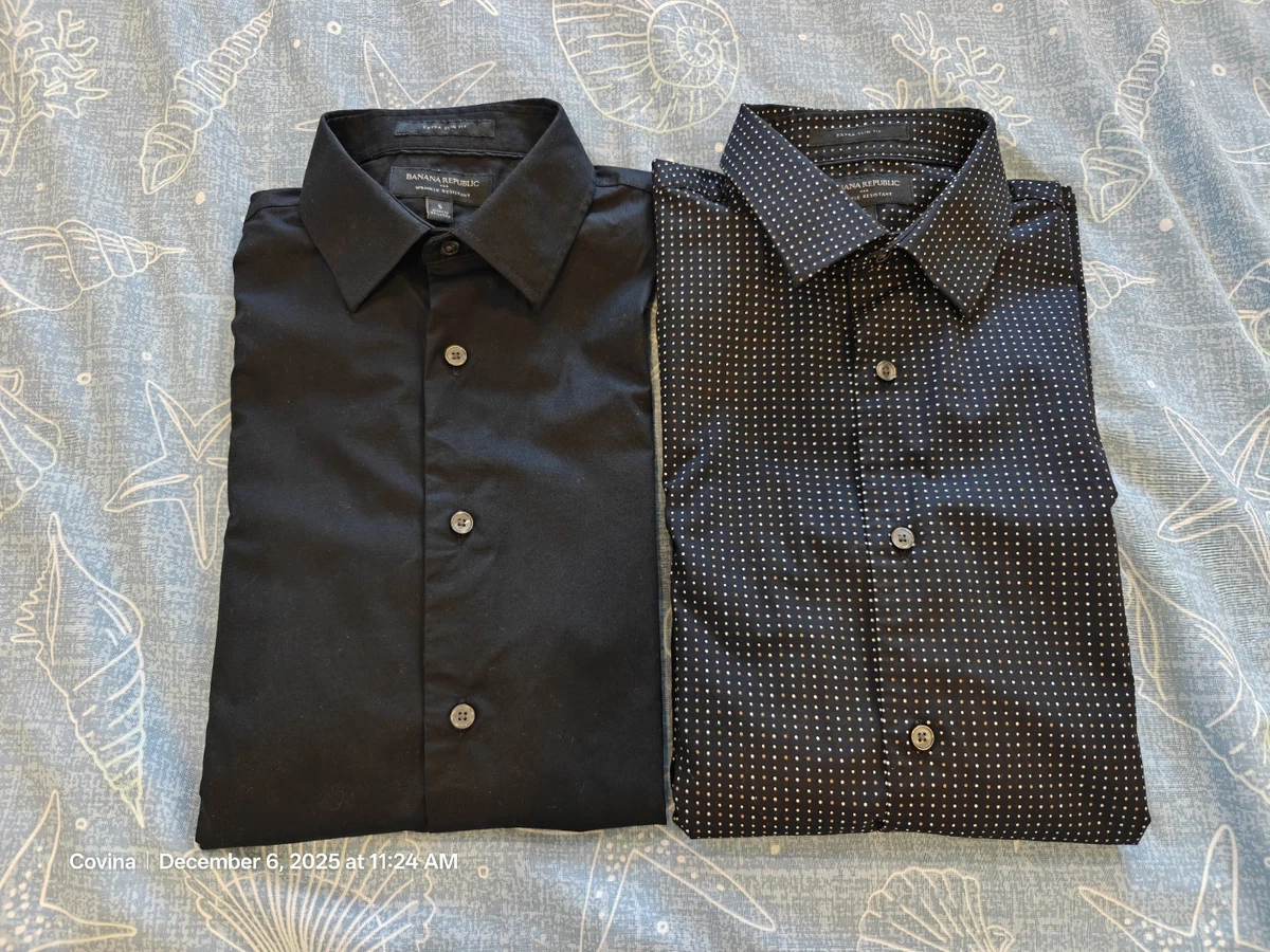 Banana Republic Black Button-Down Dress Shirts for Men for sale | eBay