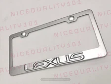 3D Lexus Stainless Steel Chrome Finished License Plate Frame