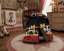 Cowgirl Jesse Inspired Custom Infant Car Seat Canopy Breast-feeding Cover