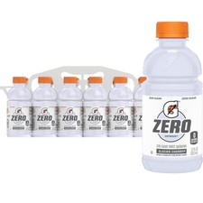 Gatorade G Zero Thirst Quencher, Glacier Cherry, 12 Fl Oz Pack of 12 , White