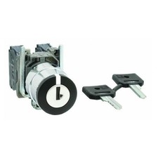 XB4BG03 Switch: Rotary switch with key 22mm rod.Pos: 3 NO x2 SCHNEIDER EL