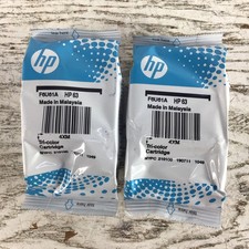 Lot of 2 Genuine HP 63 Tri-color Ink Cartridges New Sealed F6U61A Color Ink