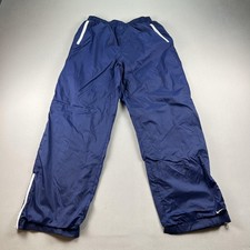 Vintage Nike Track Pants Boys XL Navy Blue Lined Warm Up Swoosh Athletic 90s