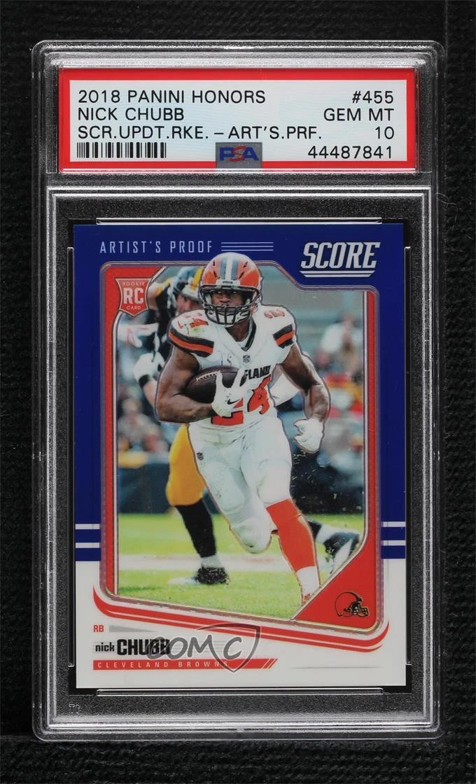 Nick Chubb Panini Honors Score Update Rookies #455 Artists Proof