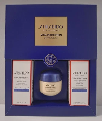 SHISEIDO VITAL PERFECTION SUPREME KIT Inc. RADIANCE SERUM, EYE & SUPREME CREAM