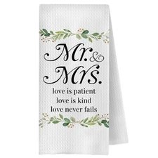 Mr and Mrs Gifts Kitchen Towels Wedding Gifts for Couples Bride Groom Newlywe...