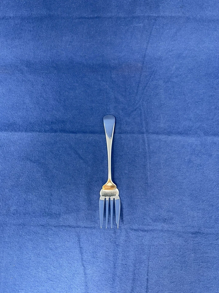 BIRKS STERLING ANTIGUO INGLÉS ENSALADA/TENEDOR DE POSTRE SIN MONO Foto 4 de 4