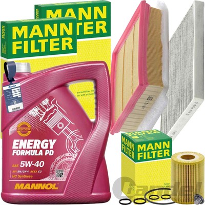 MANN INSPEKTIONSPAKET+MANNOL 5W-40 MOTORÖL passend für OPEL CORSA D 1.7 CDTI S07