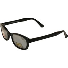 The Original KD's Biker Shades By PCSUN Black Frames Clear Mirror Lenses