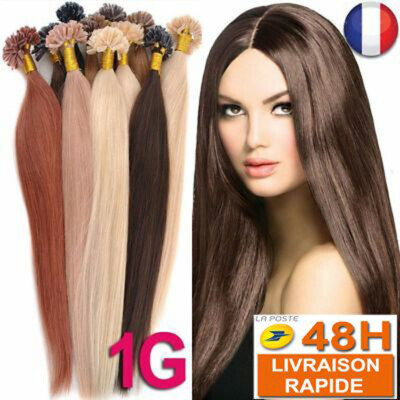 25.50, 75 Hair Extension Warm Laying 100% Natural Remy Hair 49-60CM 1G AAA