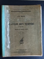 Alte Partitur Musik- - Cembalo Bien Gemäßigten - Bach - viv3