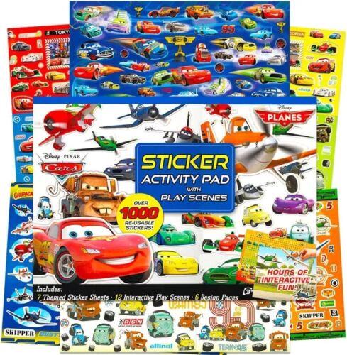 Disney Pixar Cars Pegatina Almohadilla de Actividad Escenas de Juego Interactivas Diseño Páginas Nuevo
