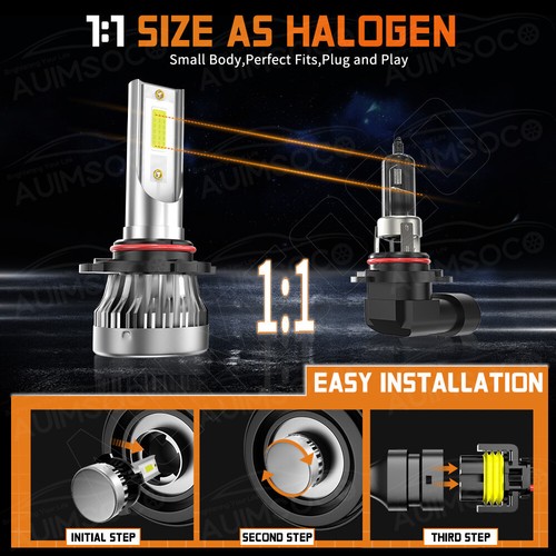 For Toyota Corolla 2009 2010 2011 2012 2013 LED s High/Low + Fog Lights - Picture 6 of 12