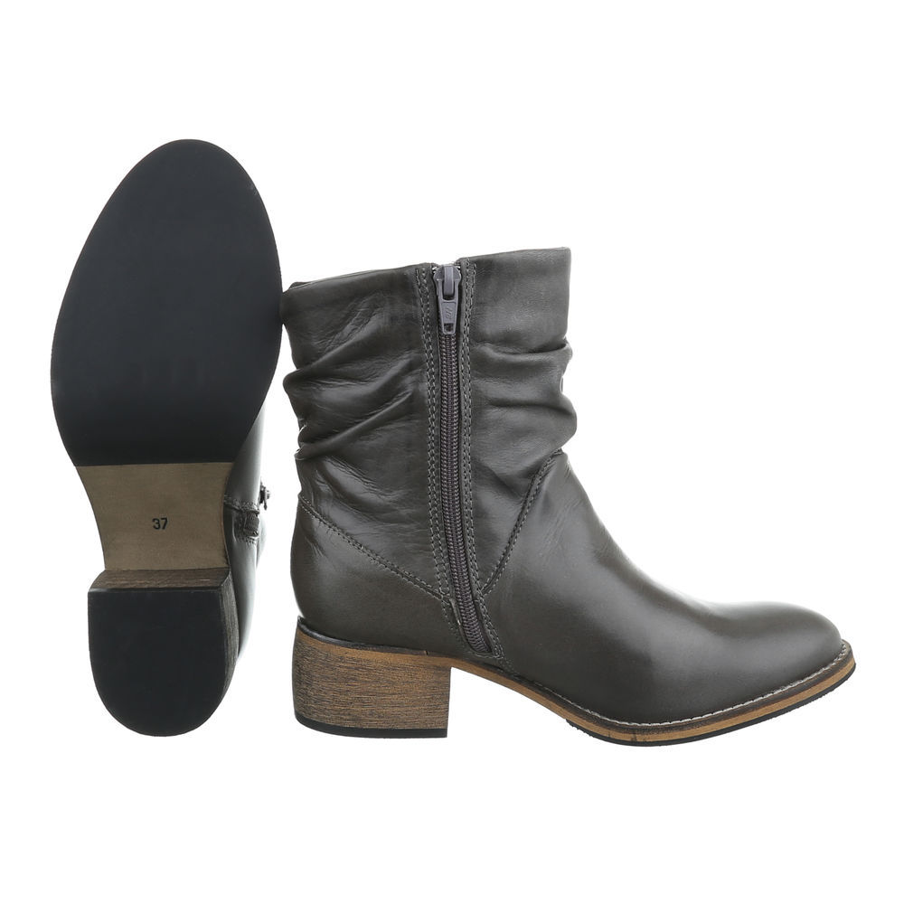 Aktuelle Damen Stiefeletten Schuhe Echtleder Stiefel 3114 Grau 36 Aktuelle Damen Stiefeletten Schuhe Echtleder Stiefel 3114 Grau 36