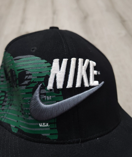 Vintage Nike Skull Embroidered Swoosh Fitted Hat One Size - Picture 3 of 8