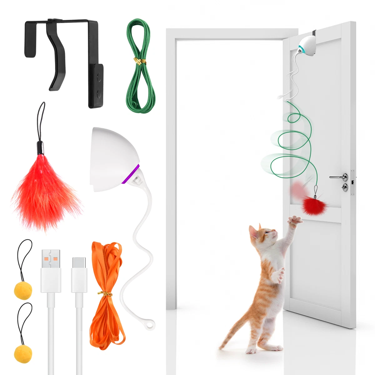 Over door best sale hanging cat toy