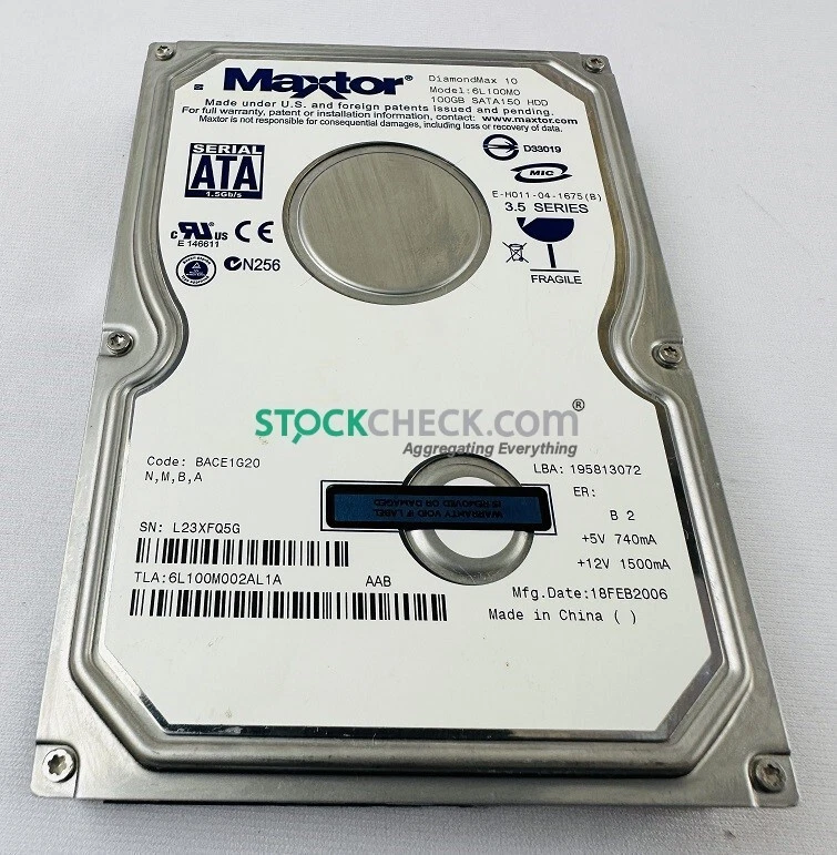 Maxtor 6L100M0 Hard Disk Drive - Image 4 of 4