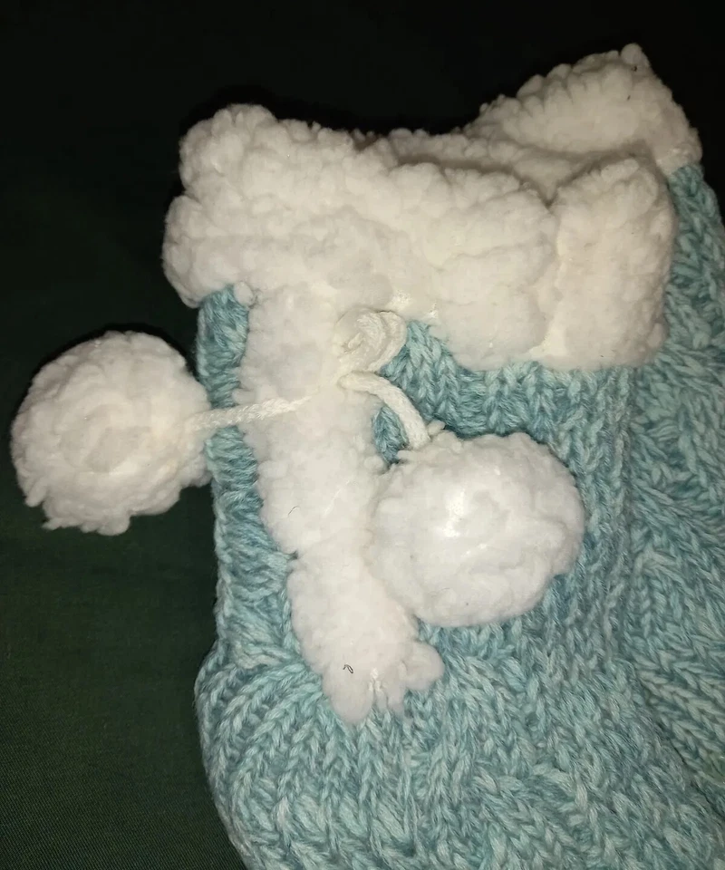 Nuevos Foxbury Damas Tejidos Botines/Zapatillas Calcetines Aqua Talla Única 4-6 Foto 2 de 4