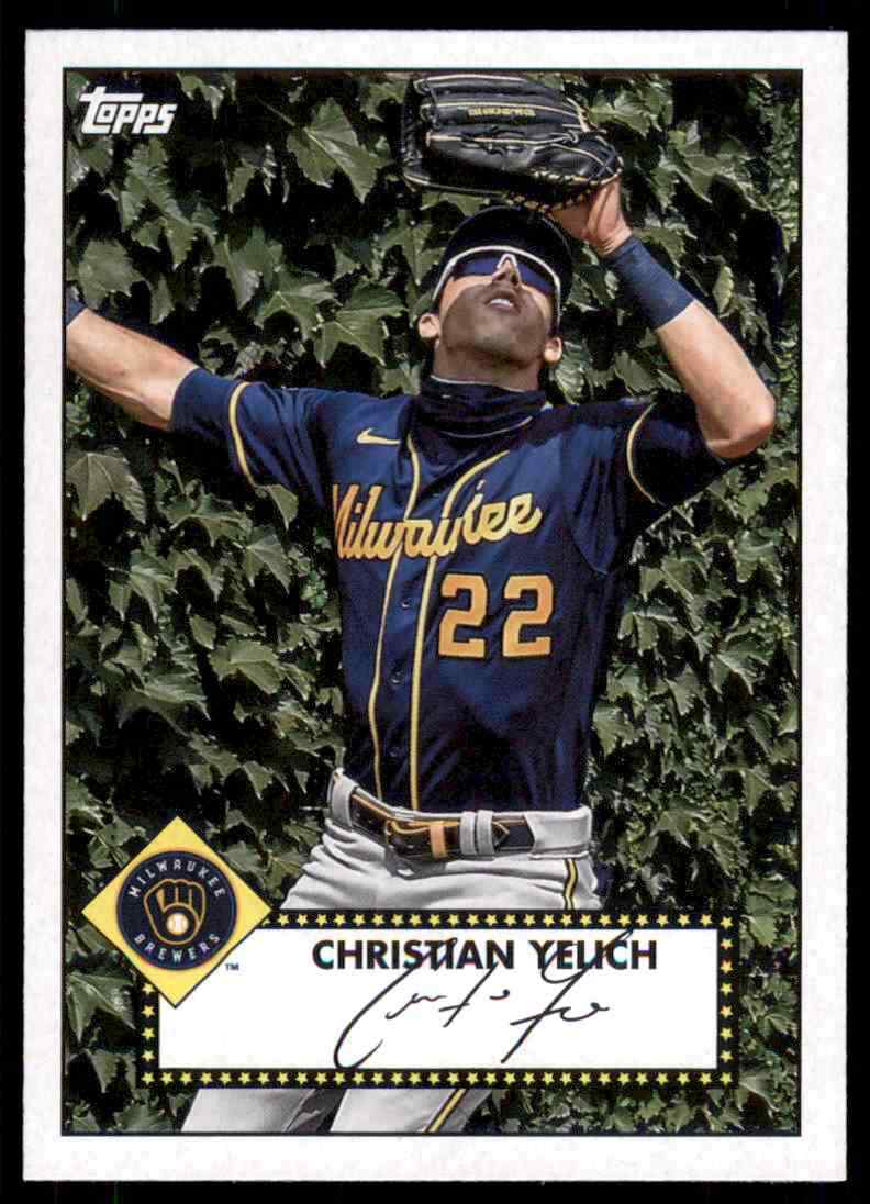 2021 TOPPS REDUX 1952 DESIGN CHRISTIAN YELICH CY2 MILWAUKEE