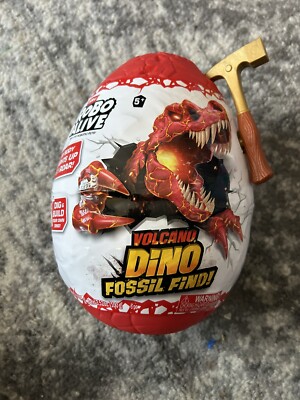 Zuru Robo Alive Volcano Dino Fossil Find 9'' Lights Roars ~ Incl's Sand & Slime!