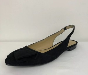 black pointed slingback flats
