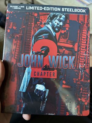 John Wick Chapter 2 Blu-Ray DVD Limited Edition Exclusive Steelbook NEW SEALED 