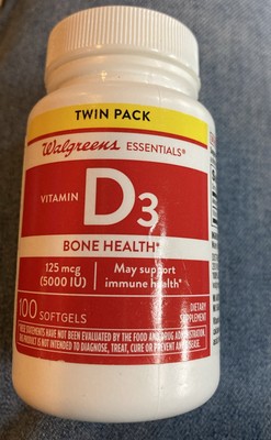 Walgreens Vitamin D3 Vitamin 125 mcg (5000 IU) 100 Softgels