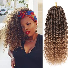 16" Loose Deep Crochet Hair Afro Curl Locs Crochet Braids Twist Hair Extensions