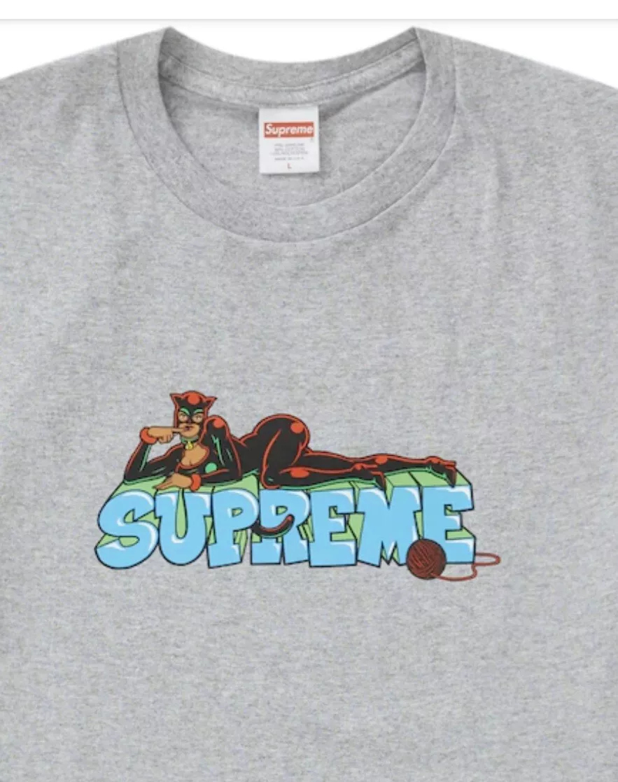 SUPREME CATWOMAN TEE/ HEATHER GREY SIZE XL FW22 Sean Cliver ...