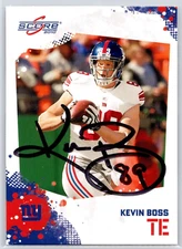 Kevin Boss Giants #89 Auto Signed Trading Card 2010 Score #193 Mint Autographed