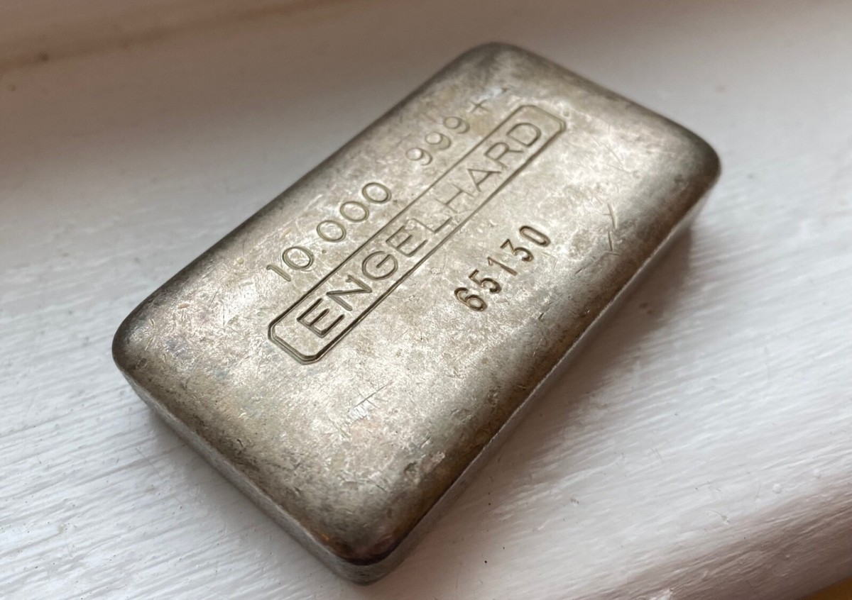 VINTAGE 5 digit #65130 Toned 10oz Engelhard Vintage Poured 999