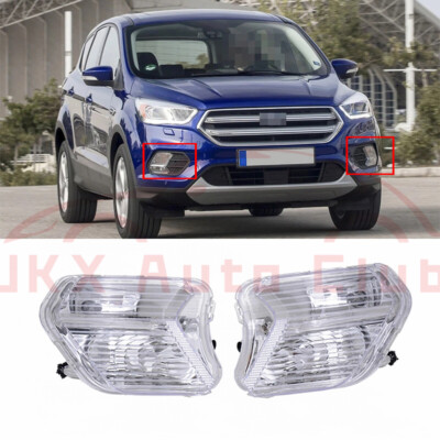 2Pcs Lens Bumper Fog Lights Driving Lamps e For Ford Escape Kuga 2017 2018 2019