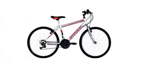 BICI 26 MTB 18 VELOCITA' GIRARDENGO IN ACCIAIO ARGENTO ROSSO PER RAGAZZO |  eBay