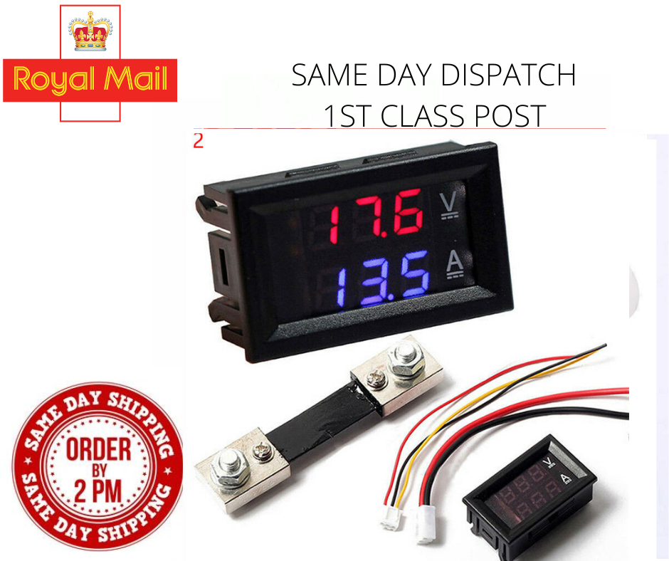 KETOTEK Ammeter Voltmeter Digital DC 6.5V~100V with 100A shunt