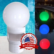 Dispensador de productos químicos para spa con luz solar en forma de bola US NEW