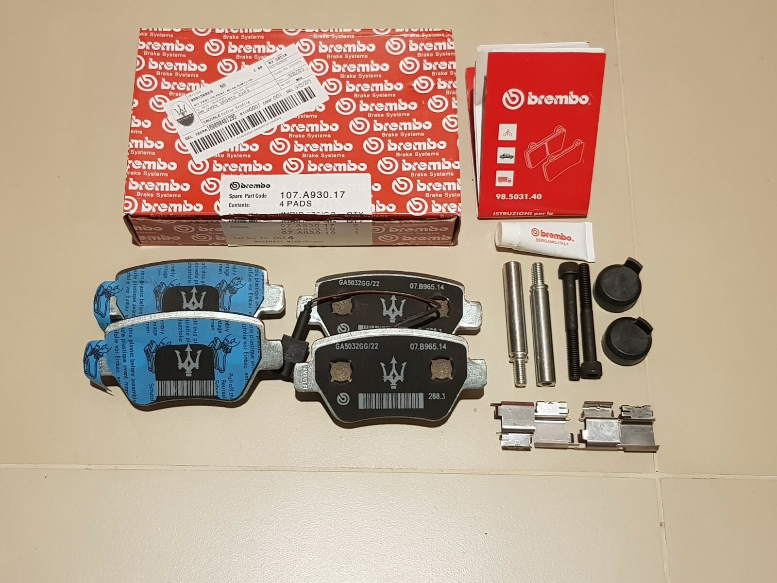 🚚Maserati Ghibli & Quattroporte Base Rear Brake Pads - Genuine