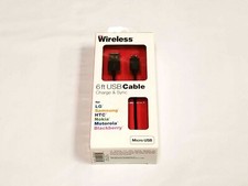 Just Wireless 6 ft Micro USB Cable for LG SAMSUNG HTC NOKIA MOROTOLA XB1 PS4