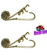 G70 J HOOK, Grab, R, T, Mini J Hooks 8' - Wrecker, Roll Back tow chains -1 Pair