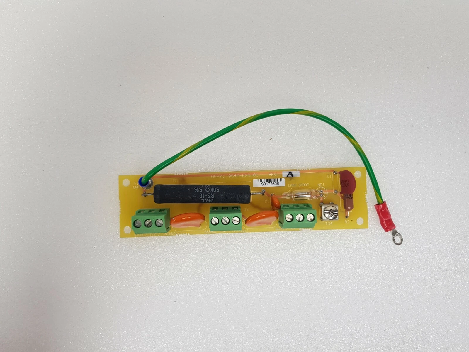 Top of Lumenis board ASSY 0640-624-01 Rev A, serial S0172506, Dale RS-10 resistor