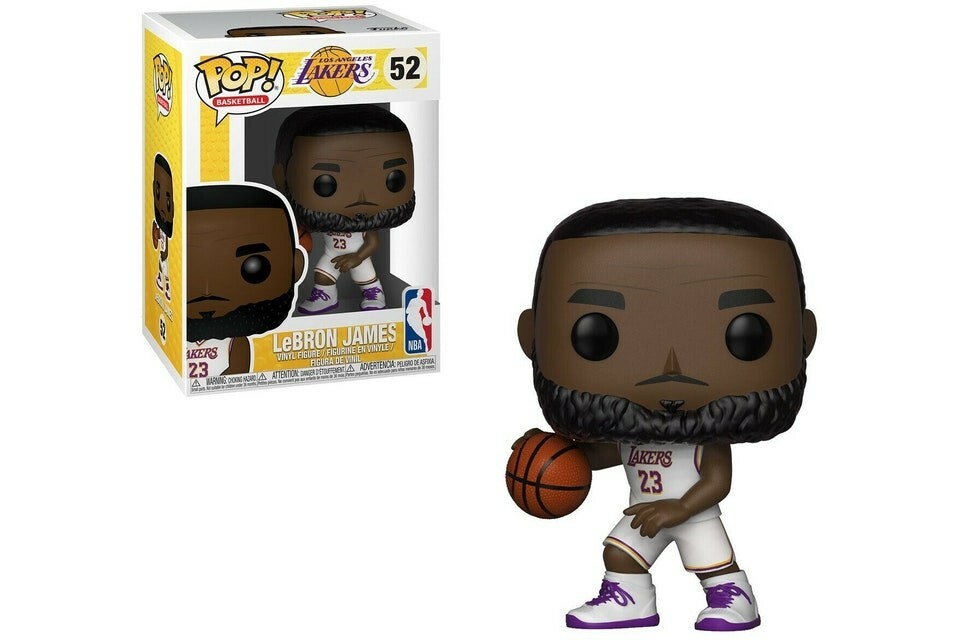 Funko Pop Lebron James White Jersey Los Angeles Lakers Nba Pop 52 Brand New