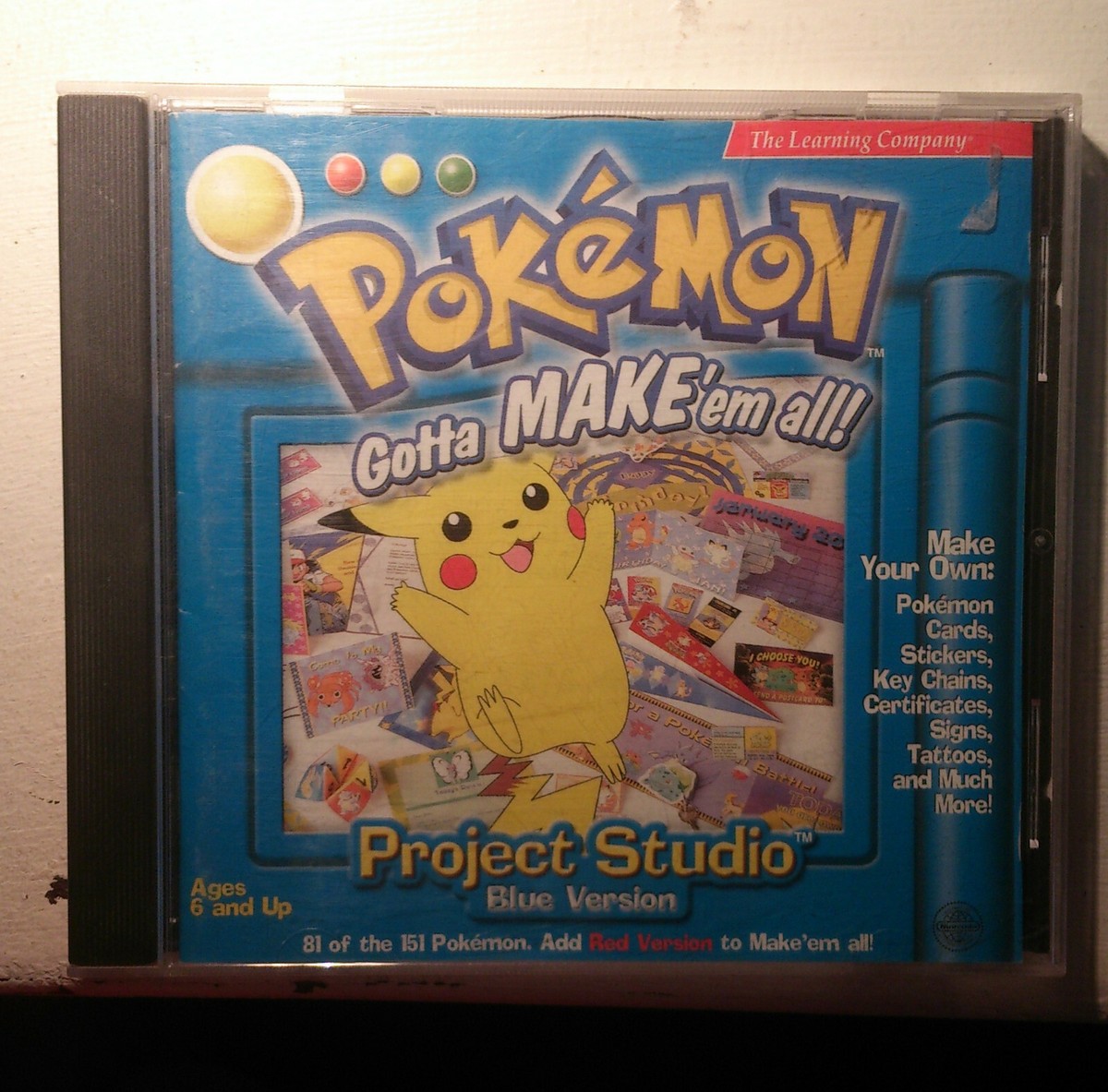 Pokemon Project Studio BLUE Version Jewel Case PC Game