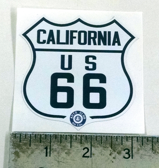 Vintage California Route 66 1940s sticker decal 3.1