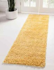 ZERMATT SHAG COLLECTION UNIQUE LOOM YELLOW 3153422 2' 7" X 20' RUNNER/BRAND NEW