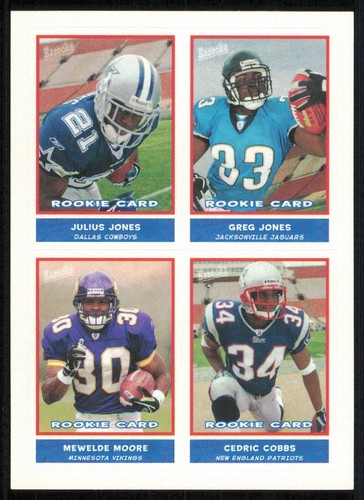 2004 Bazooka Stickers #54 Julius Jones/Greg Jones/Mewelde Moore/Cedric Cobbs - Picture 1 of 2