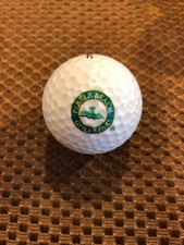 LOGO GOLF BALL-PEBBLE BEACH GOLF LINKS..TEAL GREEN TEXT...OLDER LOGO