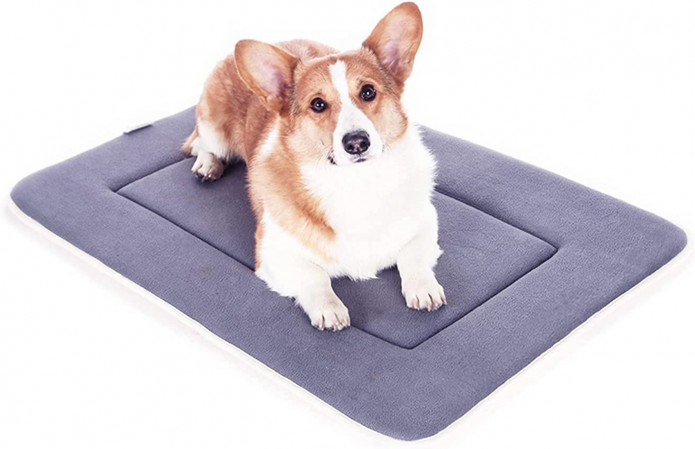 QIAOQI Dog Bed Kennel Pad Crate Mat Washable Orthopedic 36inch, Grey1