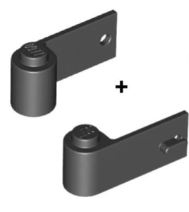 Lego Black Vehicle Car Door 1x3x1 Set Of Left And Right Parts (one Pair)