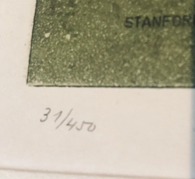 VIEW of the RED BARN (Stanford Univ)  Eidenberger, Josef  Color Etching 31/450 - Image 3 of 4