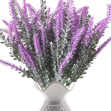 Ramo de flores de lavanda artificial planta falsa hogar boda oficina decoración rosa roja