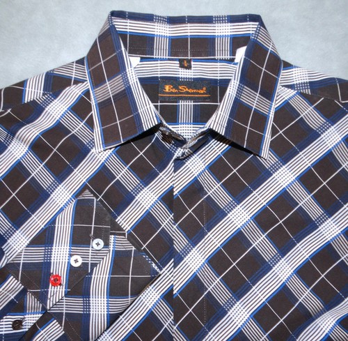 BIAS PLAID JACQUARD MENS SHIRT | eBay
